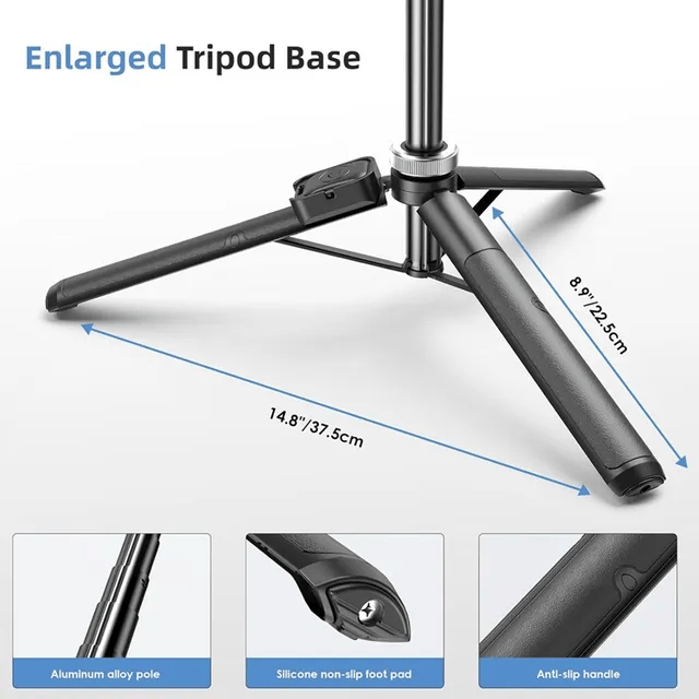 4-in-1 Multifunctional 360 Rotation  Selfie Stick with  Wireless Detachable Remote Control