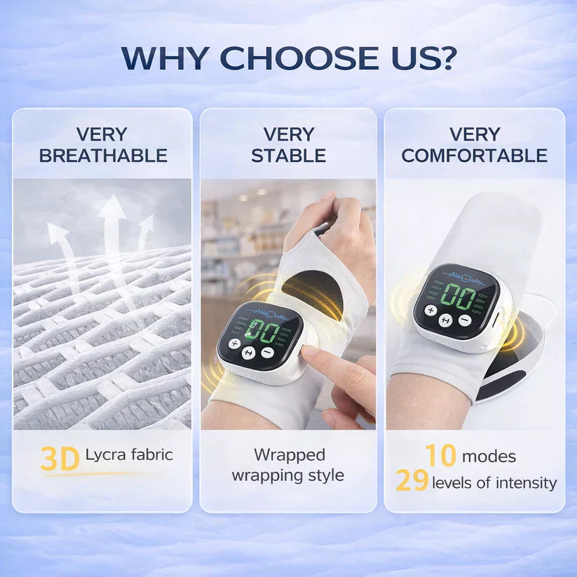 💥Infrared Heat & Vibration Wrist Relief Massager💥